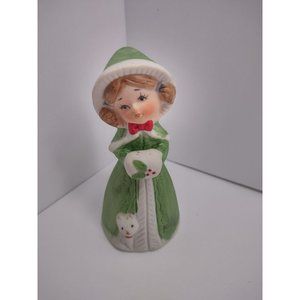 Vintage Royal Majestic Porcelain Bisque Merri-Bells GIRL WITH MUFF by JASCO 1978